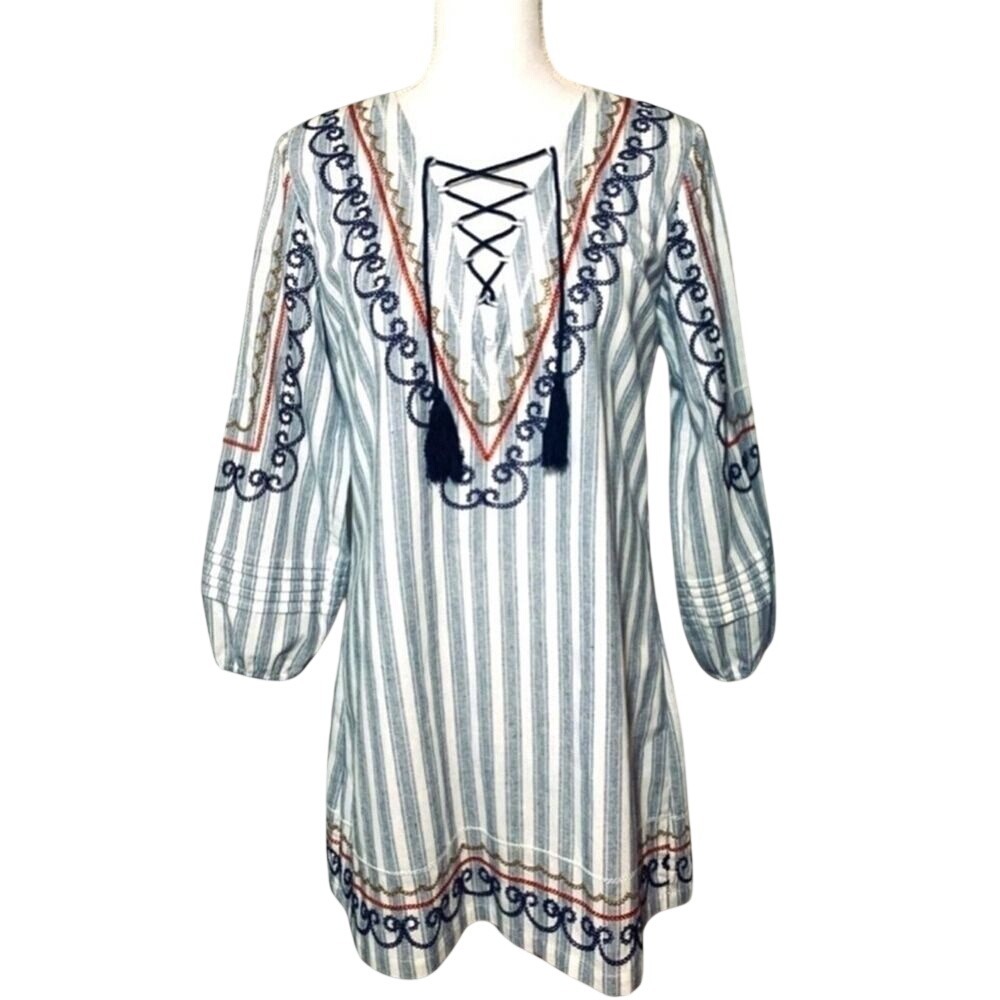 English Factory Embroidered Shift Dress Women Small NWOT